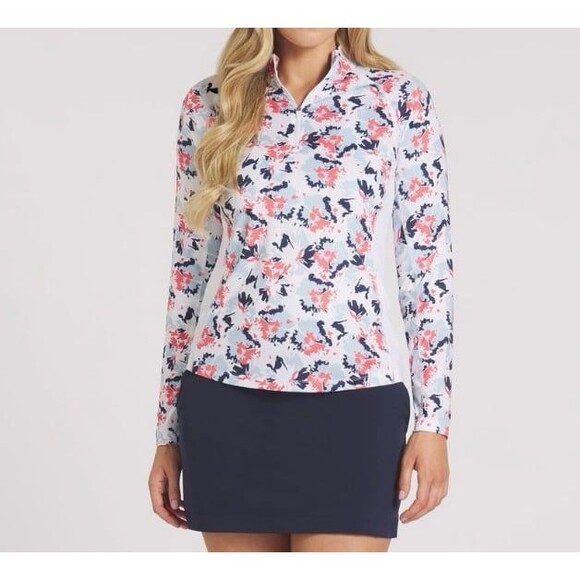 PUMA YouV Borrego Golf 1/4 Zip Size XL New With Tags White Glow/Silver Sky - Picture 1 of 7